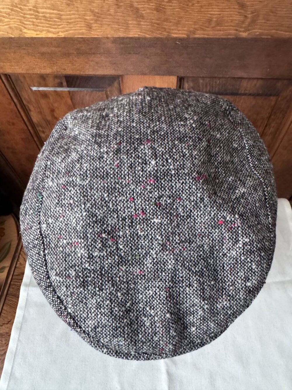 NWOT Black Tweed Jeff Cap w/Pull Down Flaps & Hidden Brim Snap Large - Picture 6 of 9